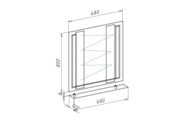 Зеркало (68х80) Bellezza Мира 4613111050008